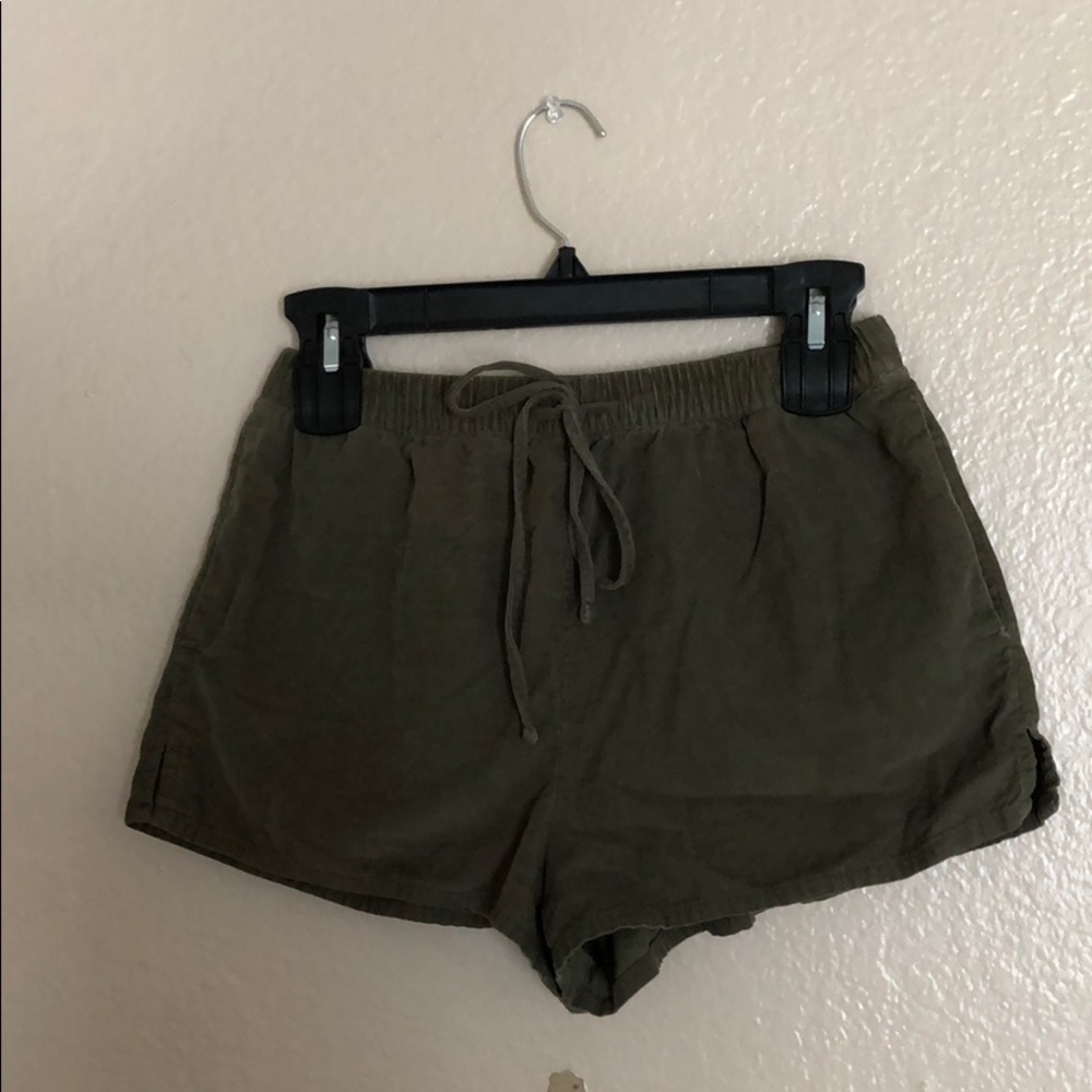 Green Corduroy Shorts